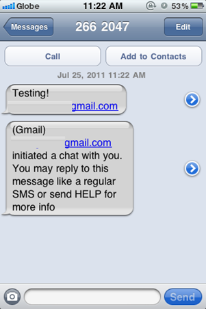 Gmail SMS