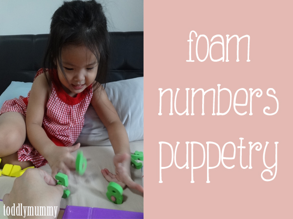 Foam numbers puppetry