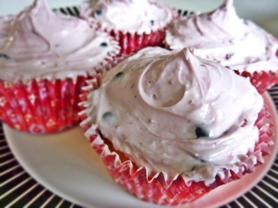 Blåbärs cupcake