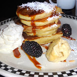 pancakes brunch at SCHOOL restaurant in Toronto, Ontario, Canada