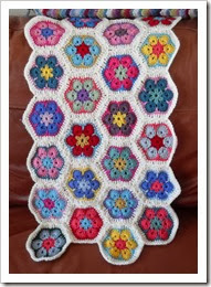 African Flower Motif blanket progress Feb14