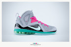 nike lebron 9 ps elite grey candy pink 9 04 sneakerbox LeBron 9 P.S. Elite Miami Vice Official Images & Release Date