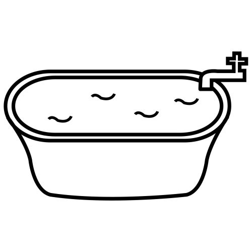 BATHTUB COLORING PAGES