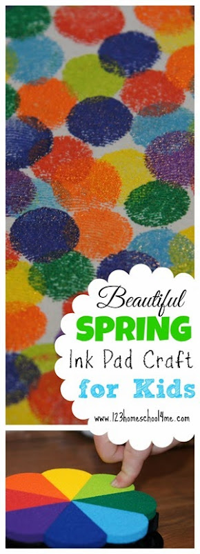 Beautiful Ink Pad Spring Craft for Kids - this is such a simple to make craft for toddler, preschool, kindergarten, and elementary age kids that produces such stunning results. Perfect for a rainbow spring craft or Easter craft for kids. TRY THIS! Beautiful Ink Pad Spring Craft for Kids - this is such a simple to make craft for toddler, preschool, kindergarten, and elementary age kids that produces such stunning results. Perfect for a rainbow spring craft or Easter craft for kids. TRY THIS!