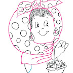 DIBUJO DE VENDEDORA DE EMPANADAS