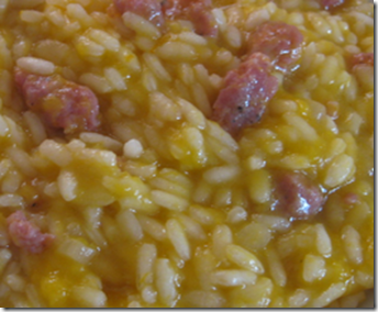 Riso con zucca e salsiccia 