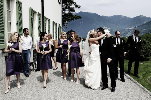 The bridesmaids carried calla lilies that matched Chelsea's bouquet. Here, Chelsea and Jonathan share a kiss. The bridesmaids carried calla lilies that matched Chelsea's bouquet. Here, Chelsea and Jonathan share a kiss.
