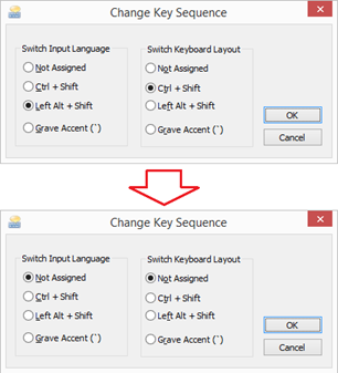 change key sequence