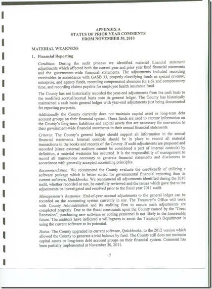 Management Letter 2011 CPA Audit  --7