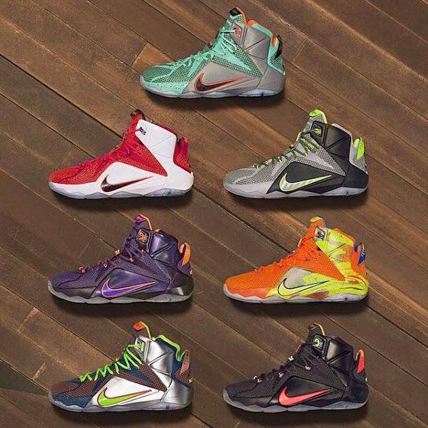 Seven Nike LeBron 12 Colorways Revealed to Launch in 2014