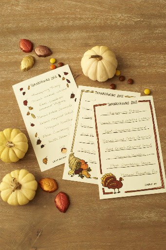 Get clip art for my menu cards here: http://www.marthastewart.com/951490/darcy-millers-thanksgiving-ideas. Simply print and write out your menu.