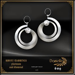 DANIELLE Krony Earrings Platinum And Diamond' DANIELLE Krony Earrings Platinum And Diamond'