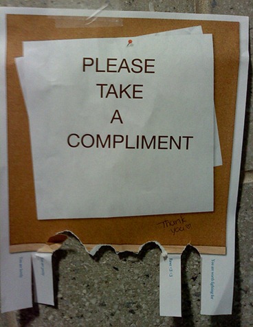 take a compliment