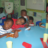 Willy, Wandy, Isaac, Andy and Paola are excited about pizza!