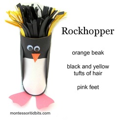 Antartica Rockhopper penguin craft