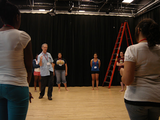 Professor Robert Westenberg introduces a new excercise to the students. (photo credit: Sam Senovich)