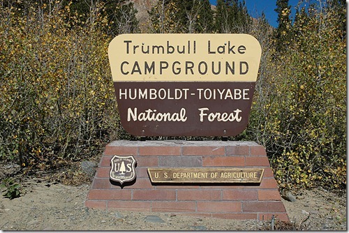 Trumbull Lake Sign