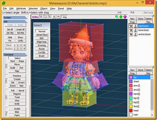 Open model in Metasequoia Open model in Metasequoia