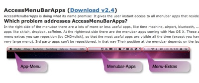 Accessmenubarの画面