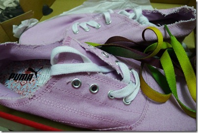 pink canvas shoes