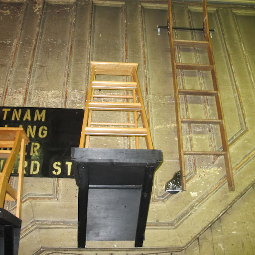A small ladder is on display in the Putnam offices on Howard St. in Soho.