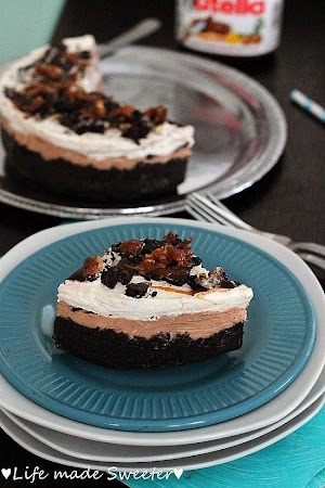 No-Bake Nutella Caramel Cheesecake Pie - Life made Sweeter 9.jpg