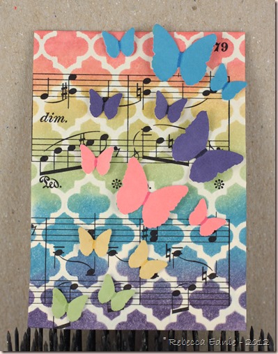 rainbow butterflies ATC