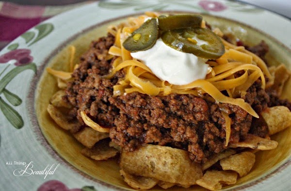 All Things Beautiful Frito Chili Pie All Things Beautiful Frito Chili Pie