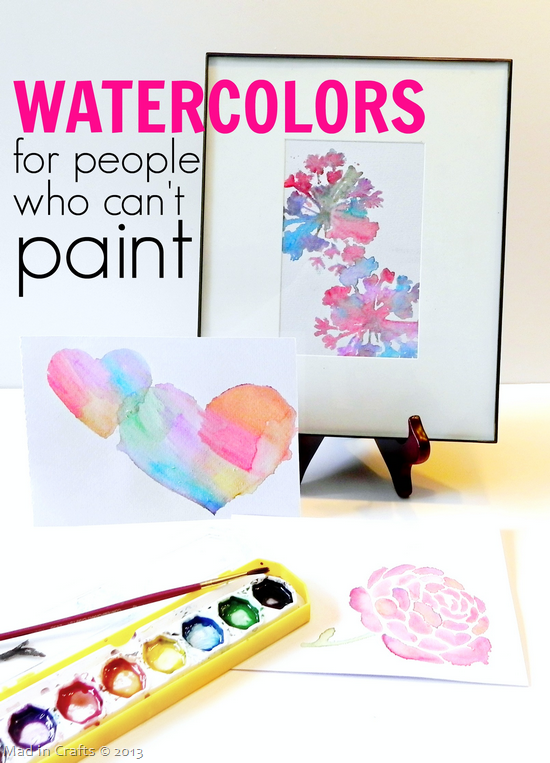 Stenciled Watercolors for People Who Can't Paint