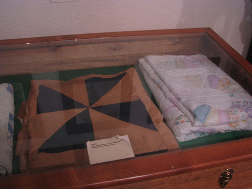 The quilt on the left was made by Father Moses Berry's great-great grandmother. Berry says the quilts were draped along the Underground Railroad as a secret sign to point slaves in the direction of freedom.