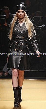 Versace H&M LeatherTrench Coat