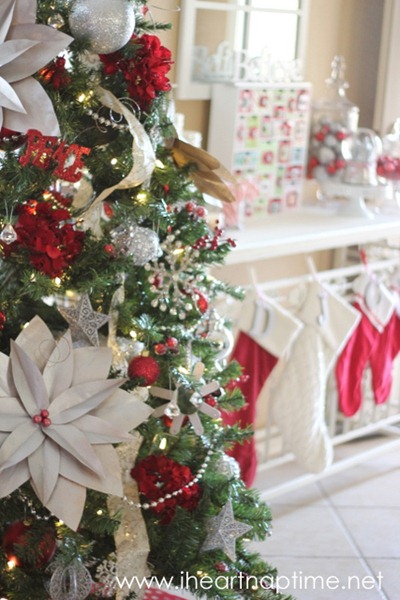 diy paper bag poinsettias