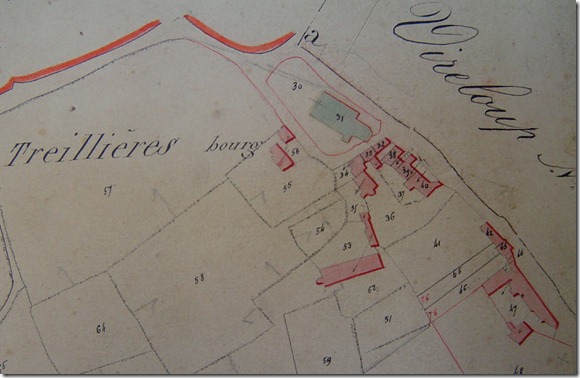 Le cimetière autour de l'église en 1839 Le cimetière autour de l'église en 1839