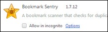 Ekstension Bookmark Sentry di Google Chrome