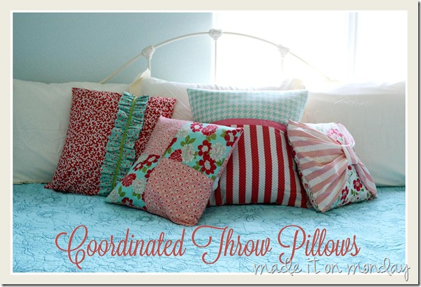 coordinated throw pillows