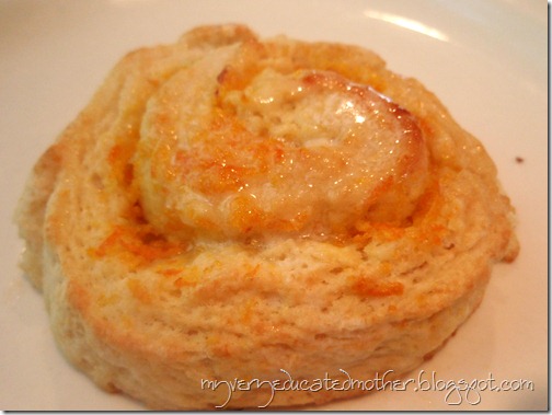 Orange Biscuit with Butter orange, biscuit, rolls, baked, butter