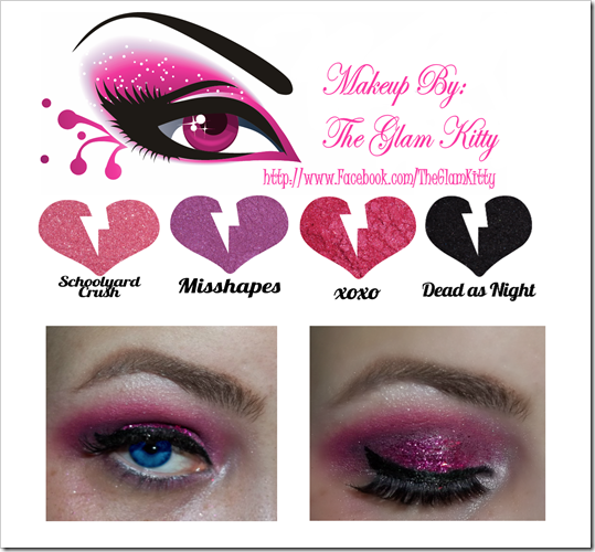 Pink Glitter Holiday Makeup