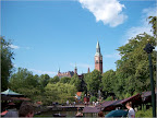 Panoramic view over Copenhagen Tivoli