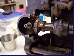 rotating hook shaft exposed rotating hook shaft exposed