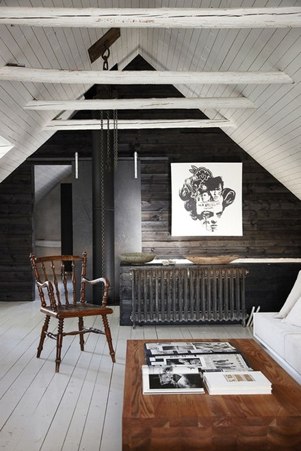 Svart panelvägg, Pinterest