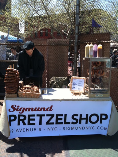 Chewy over-sized pretzels in crazy flavors. They also make a chocolate chip cookie with pretzel chunks!
