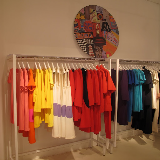 The shape of these retro-inspired dresses is so simple and streamlined.