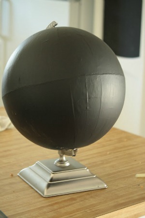 chalkboard paint globe tutorial