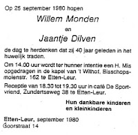 Monden, Wilhelmus en Dilven, Jaantje Huwelijk 40 jaar.jpg
