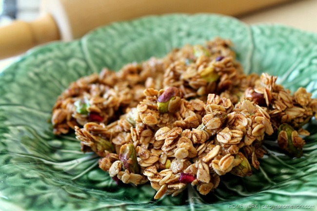 Pistachio Pomegranate Granola via homework - carolynshomework (11)