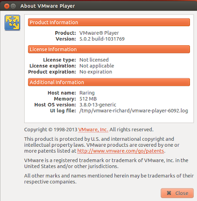 VMware Player 5.0.2 su Ubuntu 