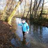 Bill having his soup in the river after Gala xc Bill having his soup in the river after Gala xc