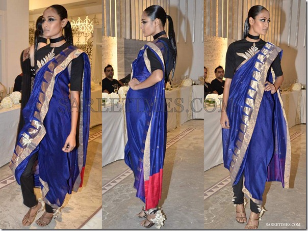 Anamika_Khanna_Blue_Saree