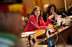 Peas Peas Ayui, Puwaanch Kintui Antich,  Ampush Ayui Chayat  and Jiyukam Irar Miik stood in the grand hall of the Canadian Parliament on April 25, 2012.