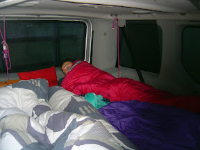 Durmiendo en la furgoneta